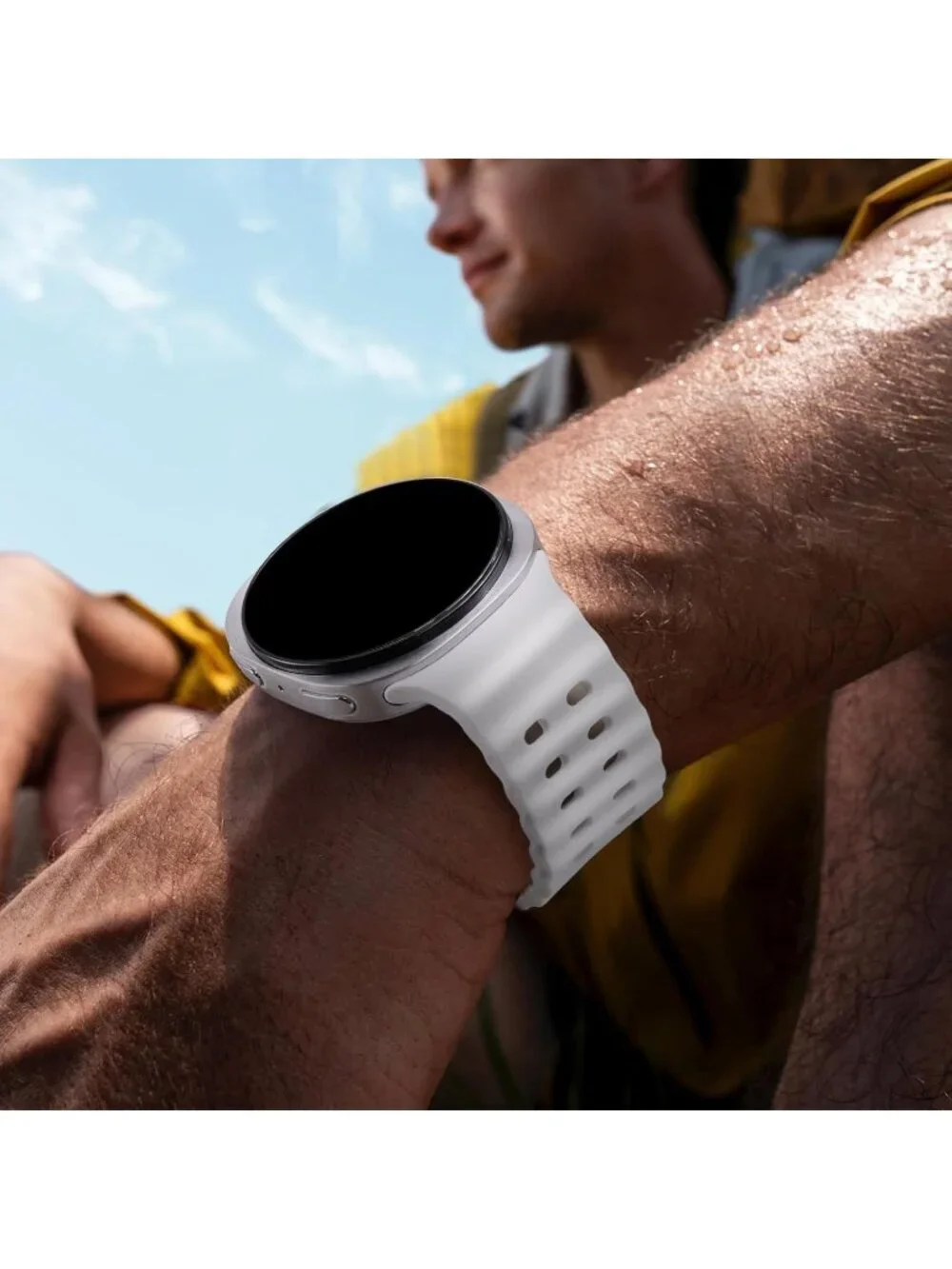 Unisex White Classic Analog Breathable Marine Replacement Samsung Galaxy Watch